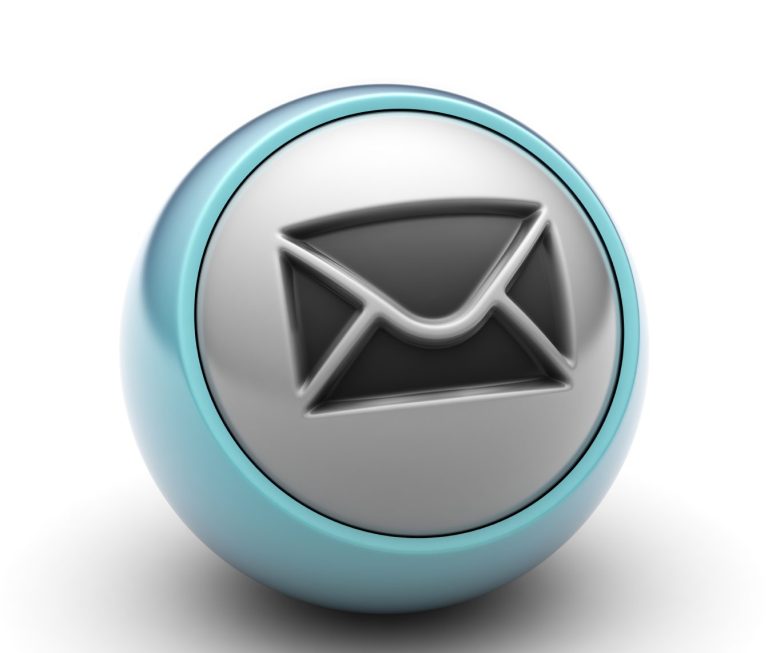 Kugel mit e-Mail Symbol.